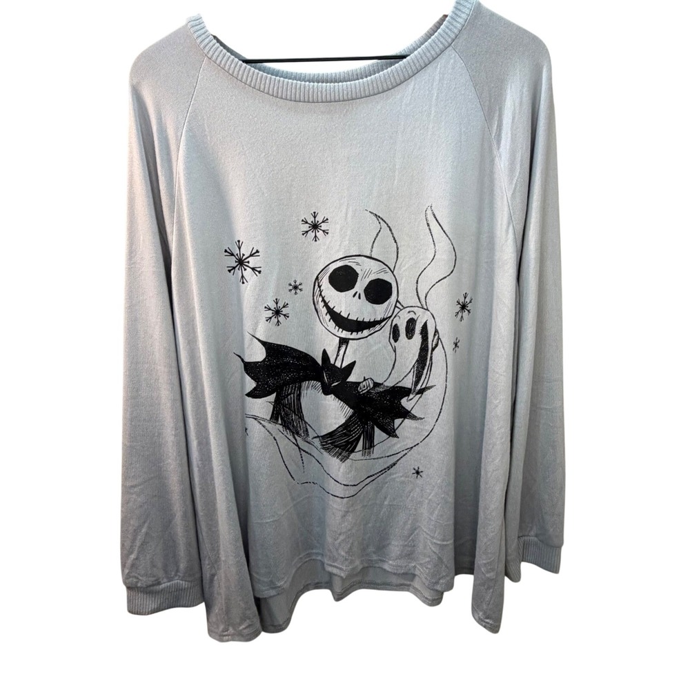 Disney The Nightmare Before Christmas Jack Skellington Ghost Top Sleepwear 3X‎